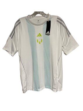 Adidas Messi Kids Training Jersey XL 15/16 White & Almost Blue Soccer Shirt